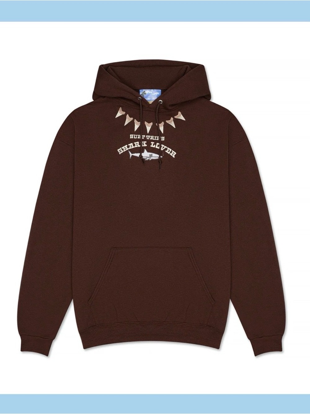 Surf Trip Embroidered Shark hoodie